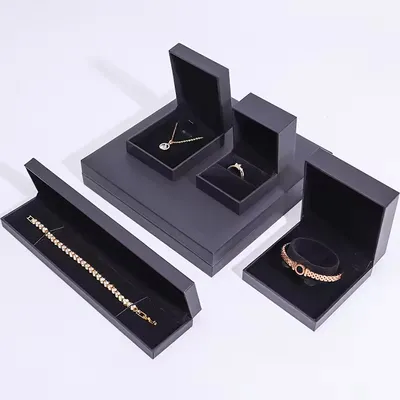 Luxury Elegant Black Paper Jewellery Gift Packaging Box