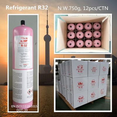 Refrigerant R32 in 750g Non-Refillable Steel Cylinder for EU