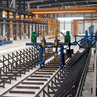 Gantry Type Steel Structure H Beam Fabrication Welding Machine Line