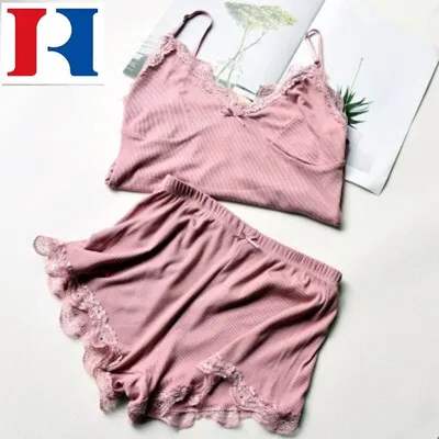 Women's Silk Satin Sleepwear Short Sleeve Pajamas Set Comfort Nightwear