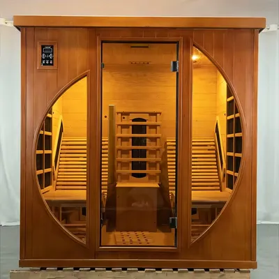Luxurious Hemlock Wood Infrared Sauna with Comfortable Reclining Seats