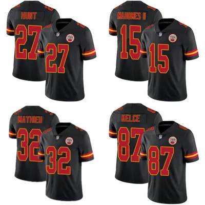 Chiefs 87 Kelce 27 Hunt 15 Mahomes II Jersey