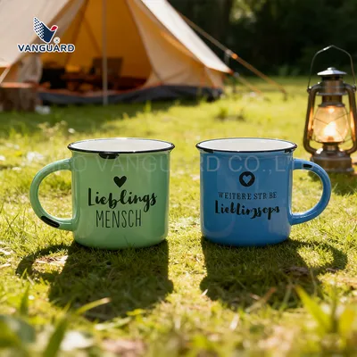 Custom Logo Printing Outdoor Picnic Coffee Mug Ceramic Camp Mug