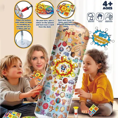 Find It First Party Game, 2-4 Players Inflatable Pattern Search Educational Toy for Kids Ages 4 and up