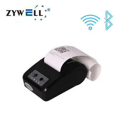 Mini Portable Thermal Printer 58mm Zywell Restaurant WiFi POS Receipt Printer Mobile Inkless Printer