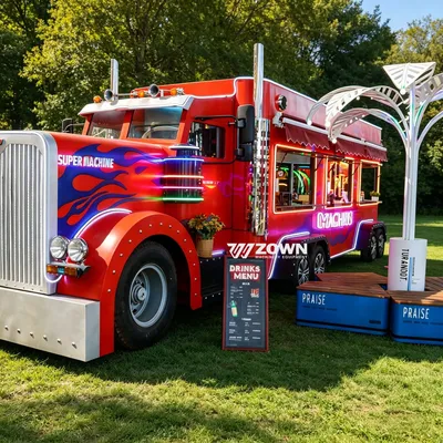 Creative Design Snack Truck with Customized Kitchen Machines Street Food Cart