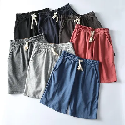 Custom Logo Sweat Pants Shorts Men with Embroidered Logo