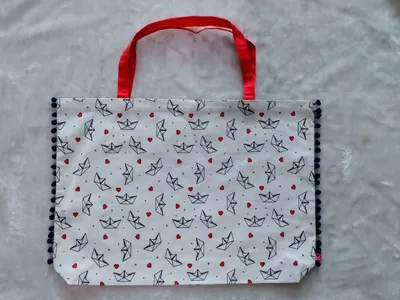 White 8oz Canvas Shopping Bag of All Over Printing