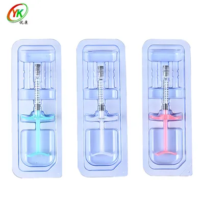 Premium Quality 1ml Skinny Cosmetic Borosilicate Dermal Filler Glass Syringes with Blister Case