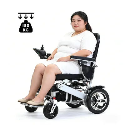 Dual Motors Lightweight Aluminum Folding Electric Wheelchair with 6-8h Charging Time