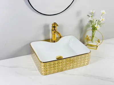 Elegant Modern Bathroom Sink with Stylish Faucet for Home Use Wash Basin