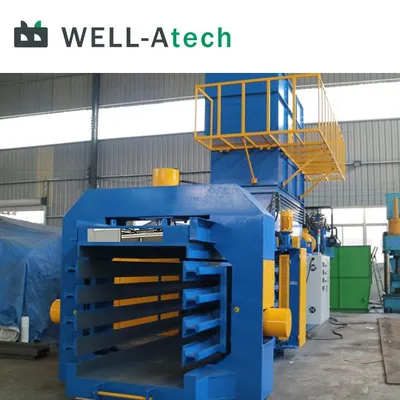 Horizontal Waste Paper Cardboard Baling Press Machine Straw Fiber Textile Plastic Baler