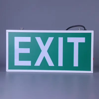 3W Single Side or Double Side Wall Mounted 180 Minutes Lithium Battery Backup Rechargeable Emergency Exit Sign Box Light