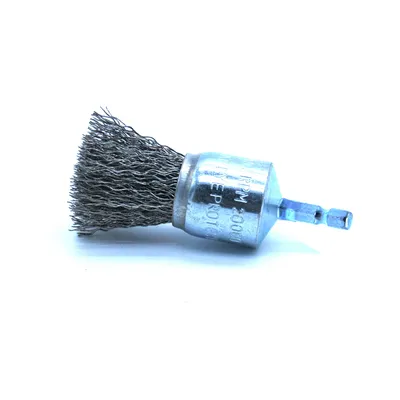 Hexagon Shaft Mounted Crimped Wire End Brush for Drill