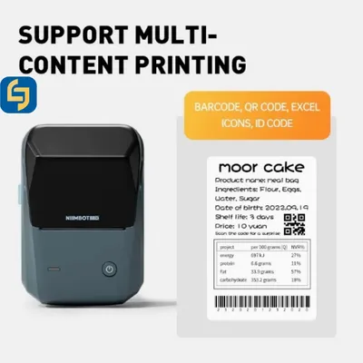 Portable Mini Photo Printer Pocket Mobile Label Printer Wireless Bluetooth Thermal Printer