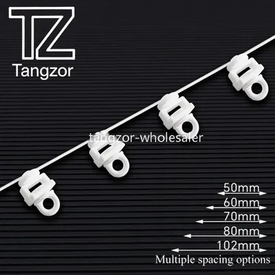 Wholesale White S Fold Curtain Runner 6cm Spacing Wave Ripple Fold Curtain Runner with Transparent Tape Hook