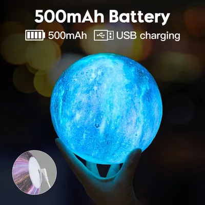 Moon Light Galaxy Light 16 Colors LED 3D Moon Light Lava Light, Christmas, Decoration LED Light