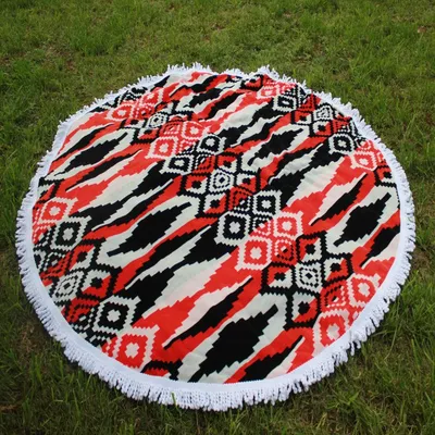 Indian Mandala Roundie Throw Tapestry Cotton Jacquard Round Beach Towels