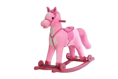 ODM OEM Wholesale Toddler Rocking Chair Trojan Rocking Horse Plush Dolls Wooden Riding Rocking Horse Plush Toys