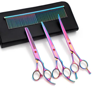 Pet Scissors Pet Beauty Teeth Scissors Cat Dog Hairdressing Scissors Pet Supplies Wholesale