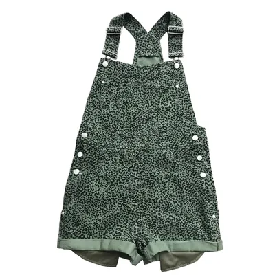 Leopard Print Olive Color Jumpsuit Shorts for Ladies Outfit