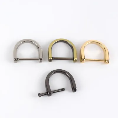 19mm Zinc Alloy D Ring Buckle Purse Handbag Hardware Connector Detachable Screw Clasp Hanger Accessory