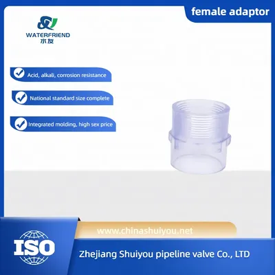 National Standard Transparent PVC External Thread Adapter Pipe Fittings for Water Supply