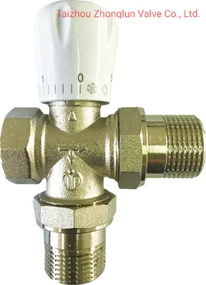 Zl-1040 Brass Angle Straight Type Hand-Operated Manual Temperature Control Valve Single Double Union Radiator Valve