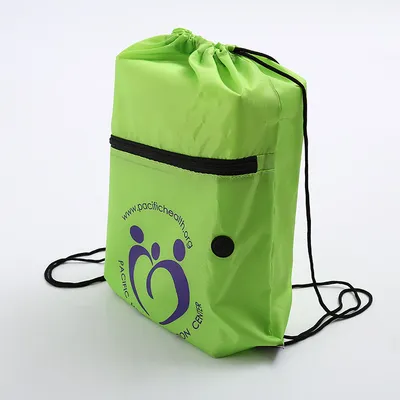 210d Polyester Fabric Custom Made Backpack Draw String Bag