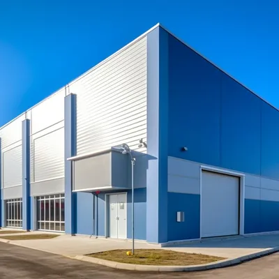 Prefab Light Galvanized Metal Frame Building Prefabricated Construction Industrial Factory