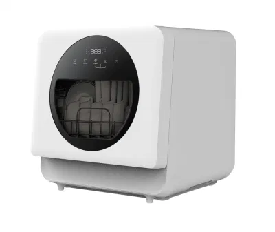 5 Stes Portable Counter-Top Dishwasher with Transparent Window