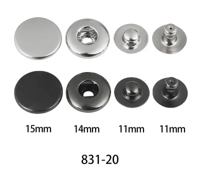 China Metal Button Factory Wholesale 15mm Press Button Cheap Snap Button for Garment Clothes Purse Accessories