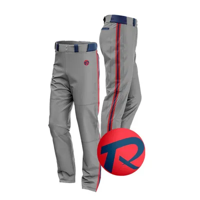 Wholesale Durable Baseball Athletic Trousers Double Knee Piping Down Solid Custom Sublimation Pants