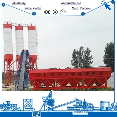 Belt Convey Hzs90 Concrete Batching Plant to Russia