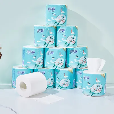 Core 2/3/ 4 Ply Oure White Toilet Tissue Paper with Customization