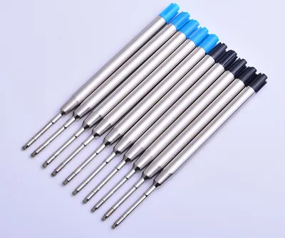 Refillable Smooth Writing Ballpoint Pen Refill 1.0mm Black Ink Replaceable Metal Pen Refill Home Office Use