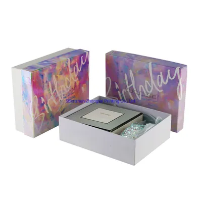 Customized Cosmetic Packaging Silvier Holographic Paper Cardboard Paperboard Packing Boxes
