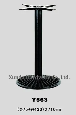 Cast Iron Table Base with Powder Coated Black (Y563)