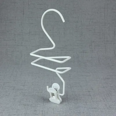 Fashion Design Metal Sock Rack / Coat Hanger with White Single Clip