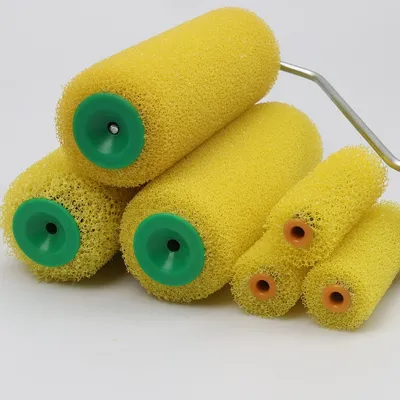 Wall Foam Roller Brush with Plastic Handle High Density Sponge Paint Roller