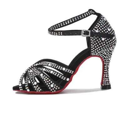 Fa-009 New Diamond Studded Latin Dance Shoes Indoor Soft Soled Dance Shoes