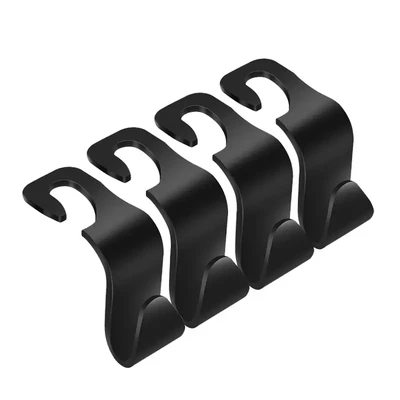 4 Pack ABS Car Back Seat Headrest Hanger Hooks for Purse Groceries Bag Handbag and for Car Accessories