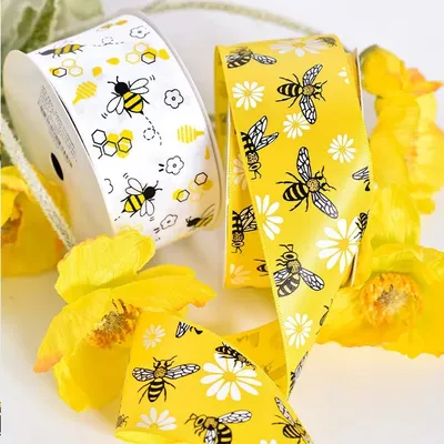 Spring and Summer Ribbon Bee Design for Creative Gifts packaging DIY Decoration