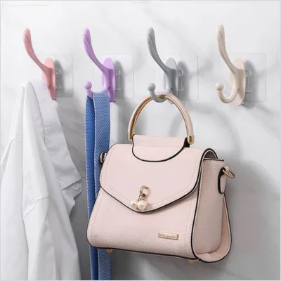 PVC Self Adhesive Wall Mount Hat Robe Coat Hanger Hooks