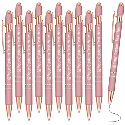Personalized Custom Pens with Name Engraved Logo Text Pen Customized Smooth Writing Pens Gift for Men Women Wedding Office Business