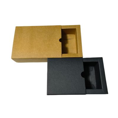 Eco-Friendly Kraft Paper Sliding Drawer Packaging Box for Small Items Pull-out Box