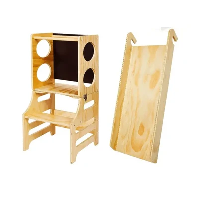 Montessori Furniture Kitchen Helper Learning Tower Kids Step Stool Toddler Child Wooden Learning Tower