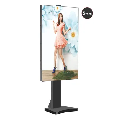 3000 Nits High Brightness 43 Inch Window Facing LCD Display Freestanding Shop Player
