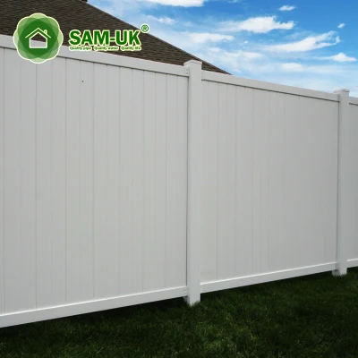 Factory Wholesale, Green Environmental Protection 5X8 Semi-Privacy Vinyl Fence Panel and Courtyard Works, White Guardrail