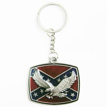 Eagle, Star Shape Metal Keychain